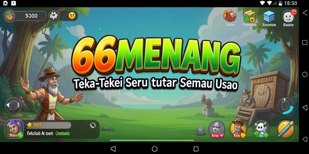 Tampilan gameplay puzzle yang menantang di 66MENANG.