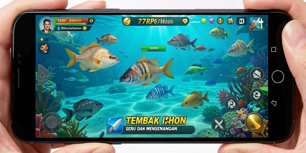 Gameplay seru menembak ikan di 77RP.