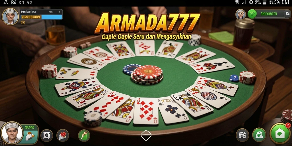 Tampilan gameplay seru di <strong>ARMADA777</strong> yang menampilkan momen seru permainan Gaple.