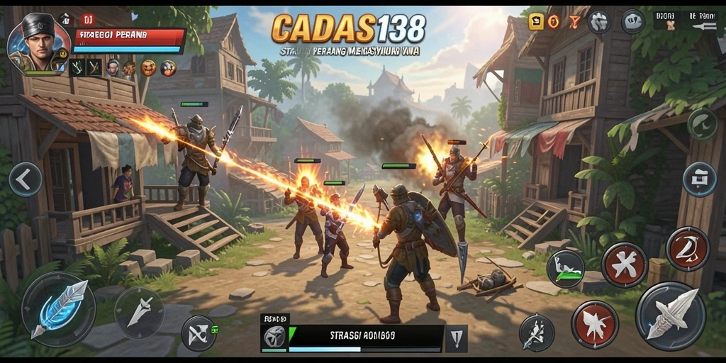 Tangkapan layar dari gameplay CADAS138 yang menampilkan pertarungan strategi.