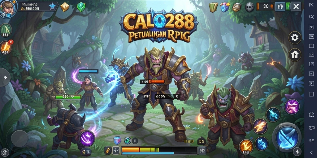 Tampilan utama gameplay RPG yang menakjubkan di CALO288.