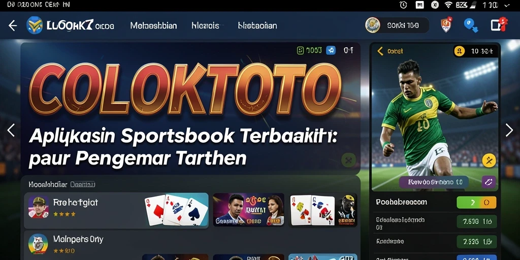Tampilan antarmuka COLOKTOTO dengan berbagai pilihan taruhan olahraga.