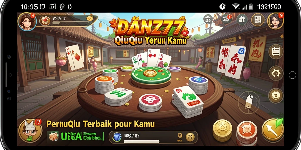 Tampilan gameplay seru dari DAN777 dengan momen QiuQiu yang intens.