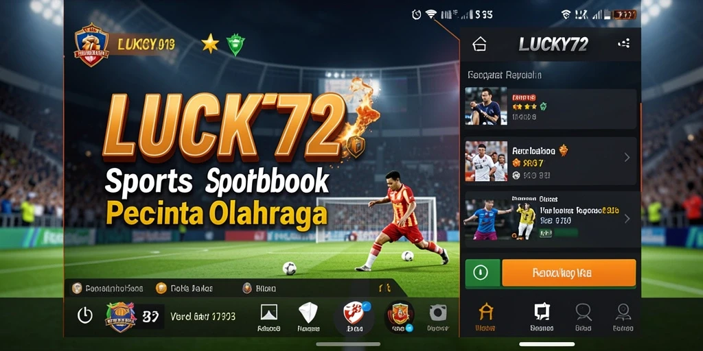Tampilan antarmuka LUCKY72 saat memasang taruhan olahraga.