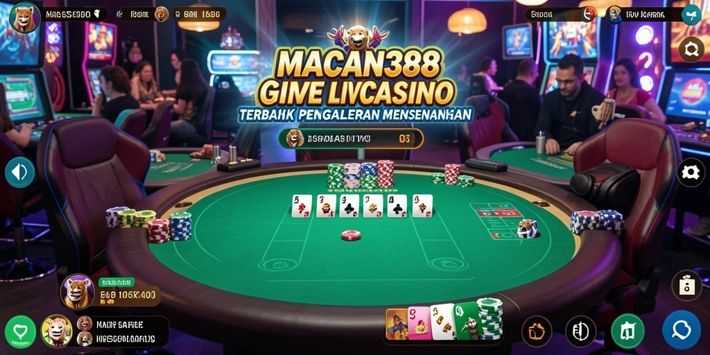 Tampilan permainan Live Casino yang mendebarkan di MACAN388.