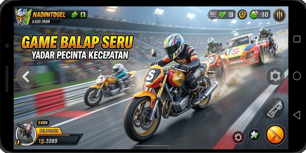 Gameplay mendebarkan dalam balapan NADIMTOGEL yang penuh aksi.