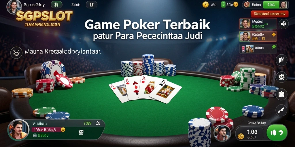 Tampilan gameplay Poker yang seru dan menantang di SGPSLOT.