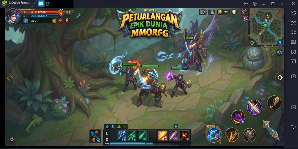 Tampilan gameplay epik di dunia <strong>WIN199</strong> dengan pertarungan seru antar pemain.